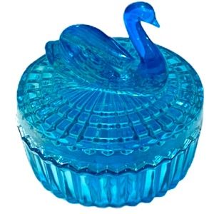 VTG Jeanette Swan Powder Jar & Lipstick Holder